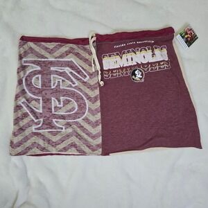 Upcycled FSU stripe garnet gold skirt‎ recycled tshirts One Size